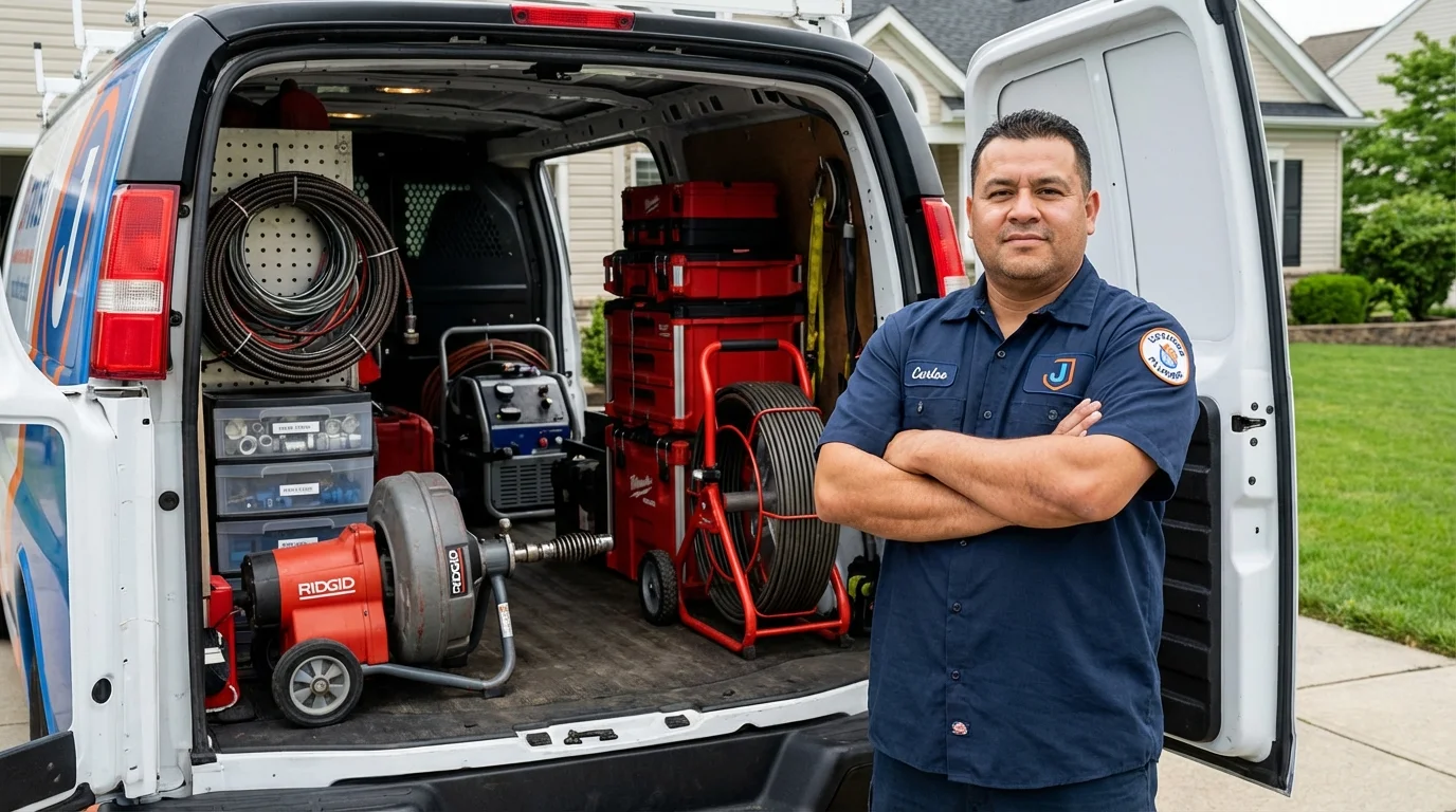 Professional drain cleaning equipment and Johns Plumbing LLC plumber in Makawao